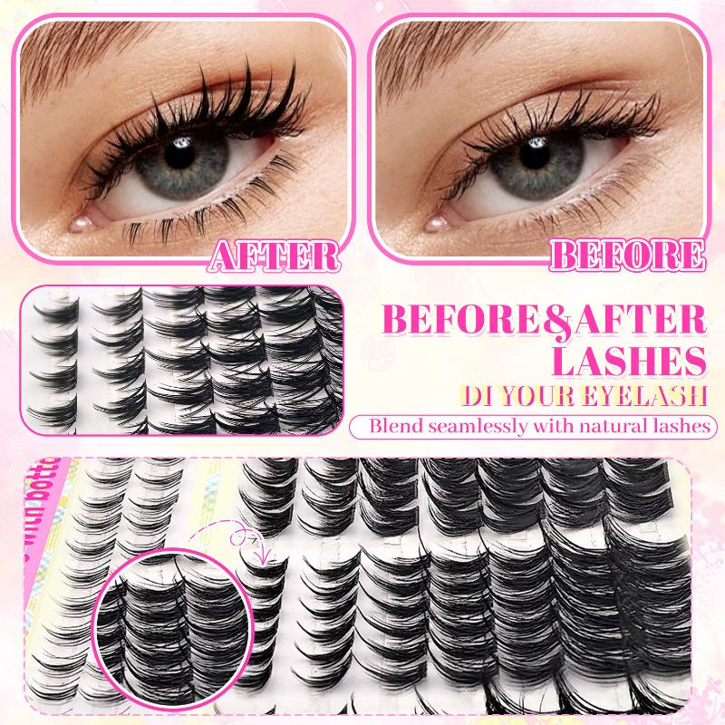 Eyelash Extension For Asian Eyes - 1Box Cluster Eyelash Extension 10-16mm Mix