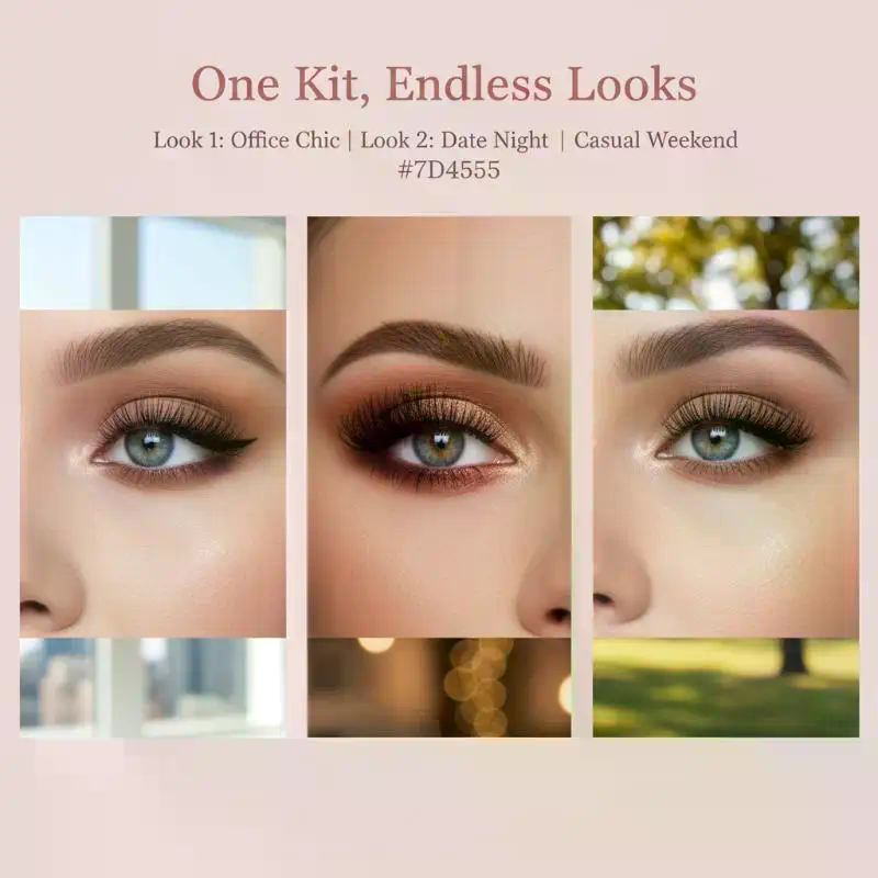 Eyelash Extension Volume - 8 25mm Cluster Lashes Kit 260