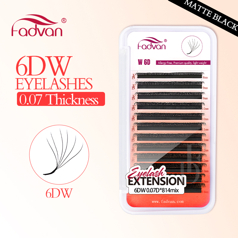 FADVAN Real 6D W lashes 0.07 W – обзор и цена Eyelash Extension For Asian Eyes