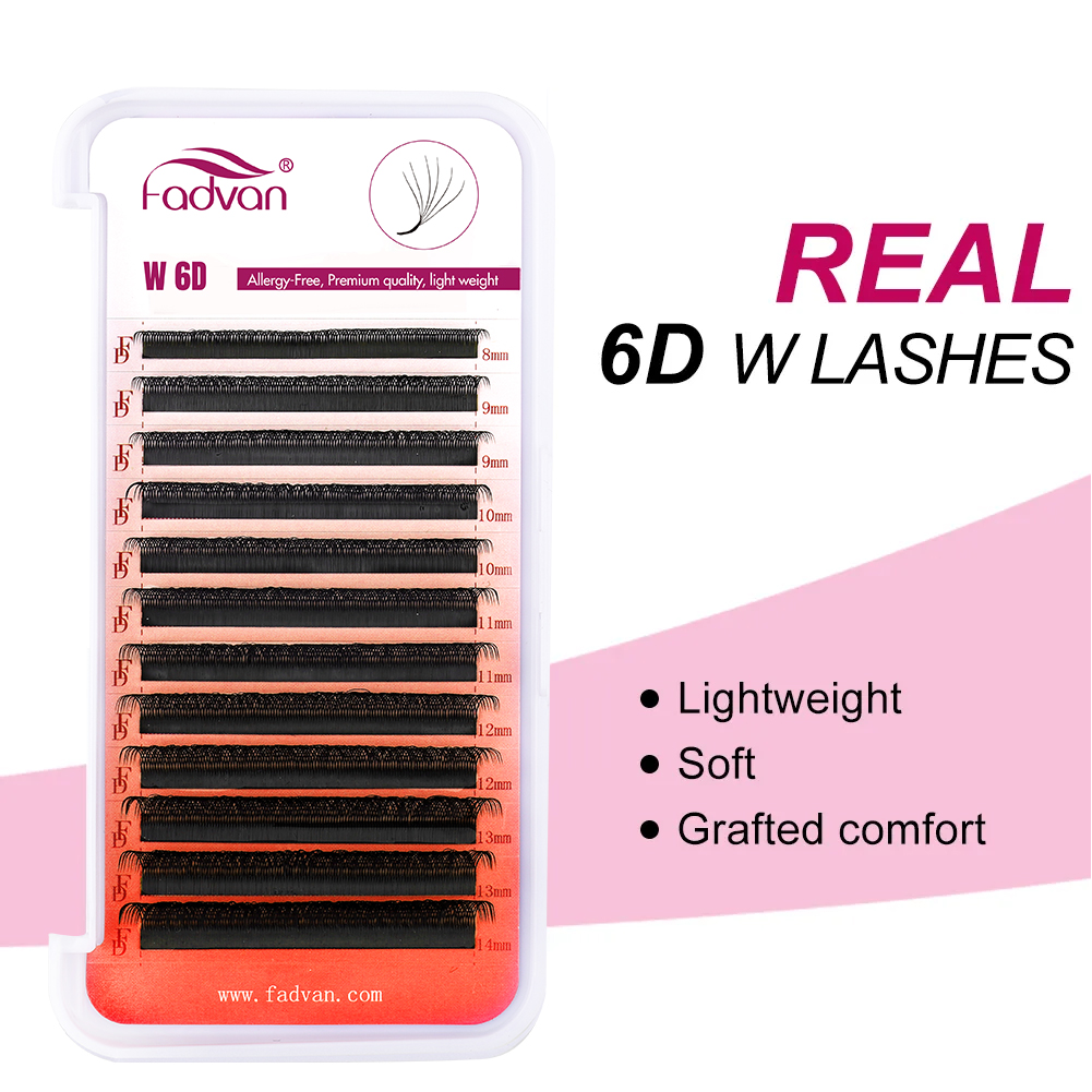 FADVAN Real 6D W lashes 0.07 W – обзор и цена Eyelash Extension For Asian Eyes
