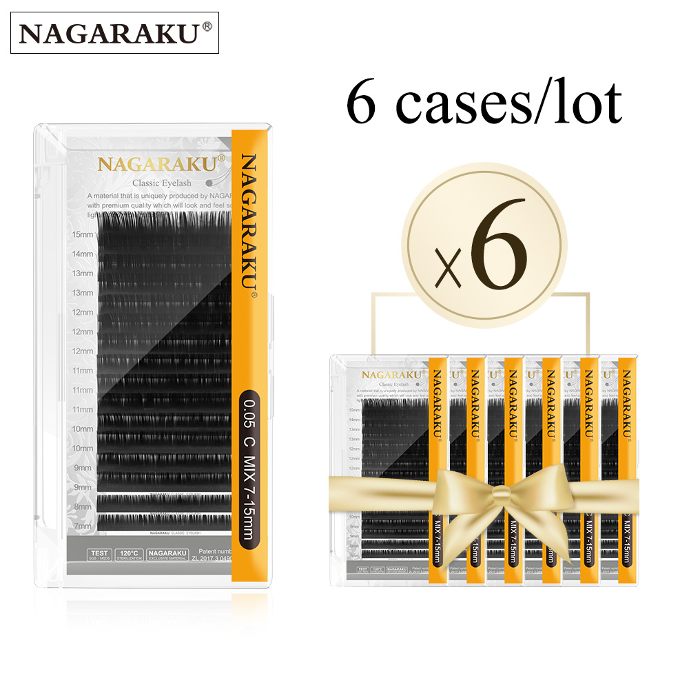 NAGARAKU 6 Cases Classic Mix E – обзор и цена Eyelash Extensions Classic