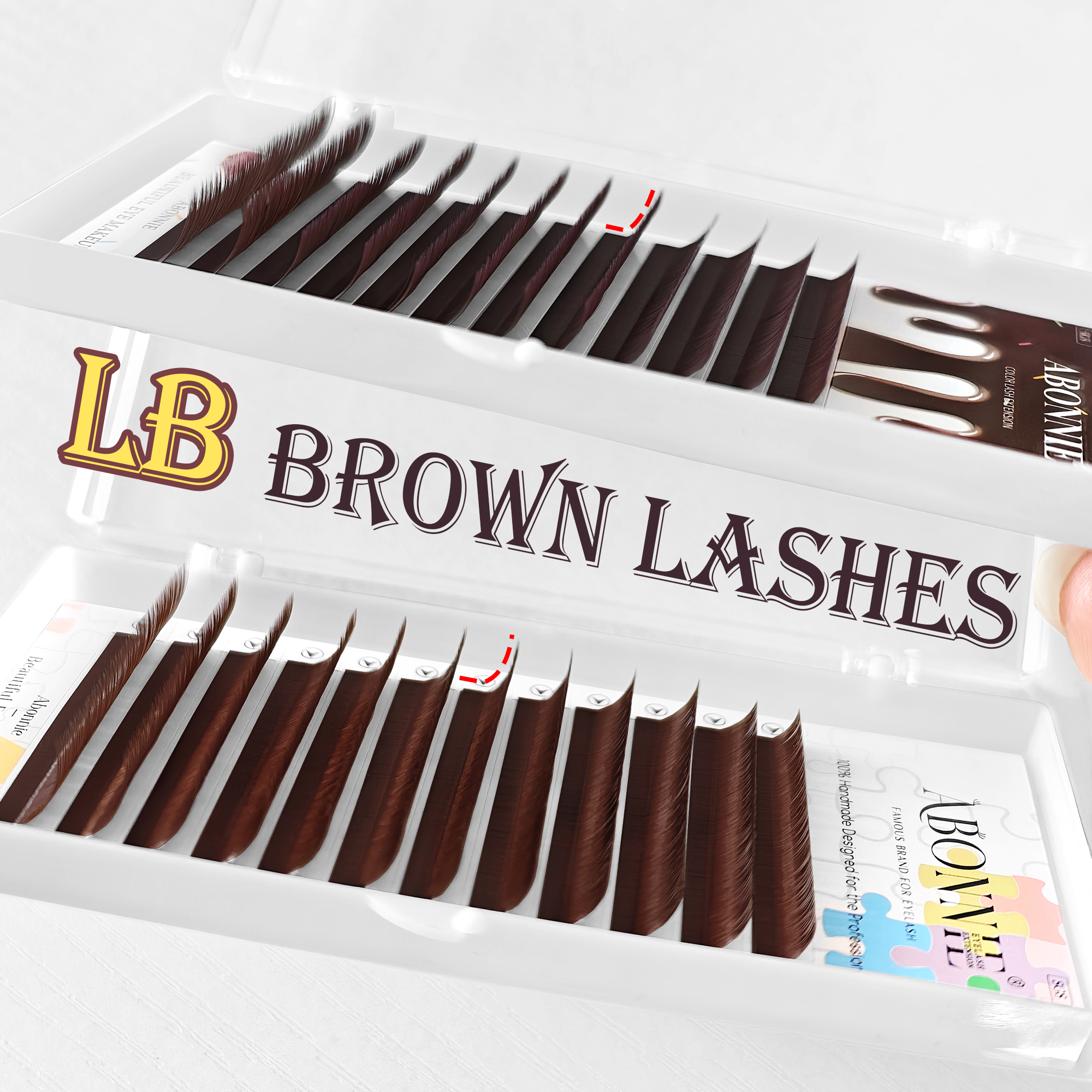 Abonnie LB Brown Lashes M curl – обзор и цена Eyelash Extensions Classic
