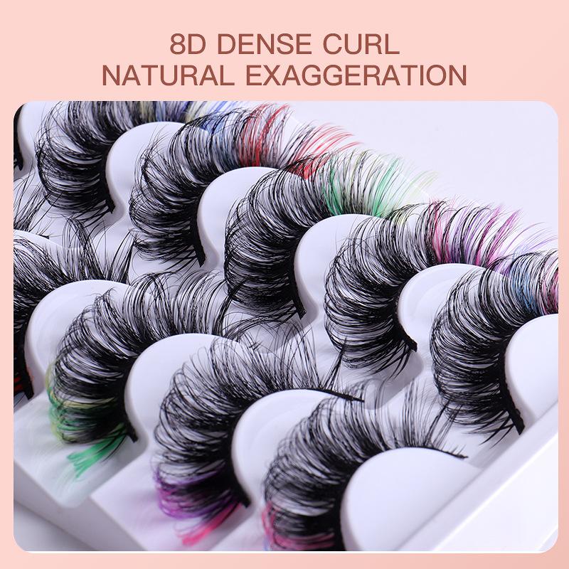 7 Pairs Colorful False Eyelash – обзор и цена Eyelash Extension Volume