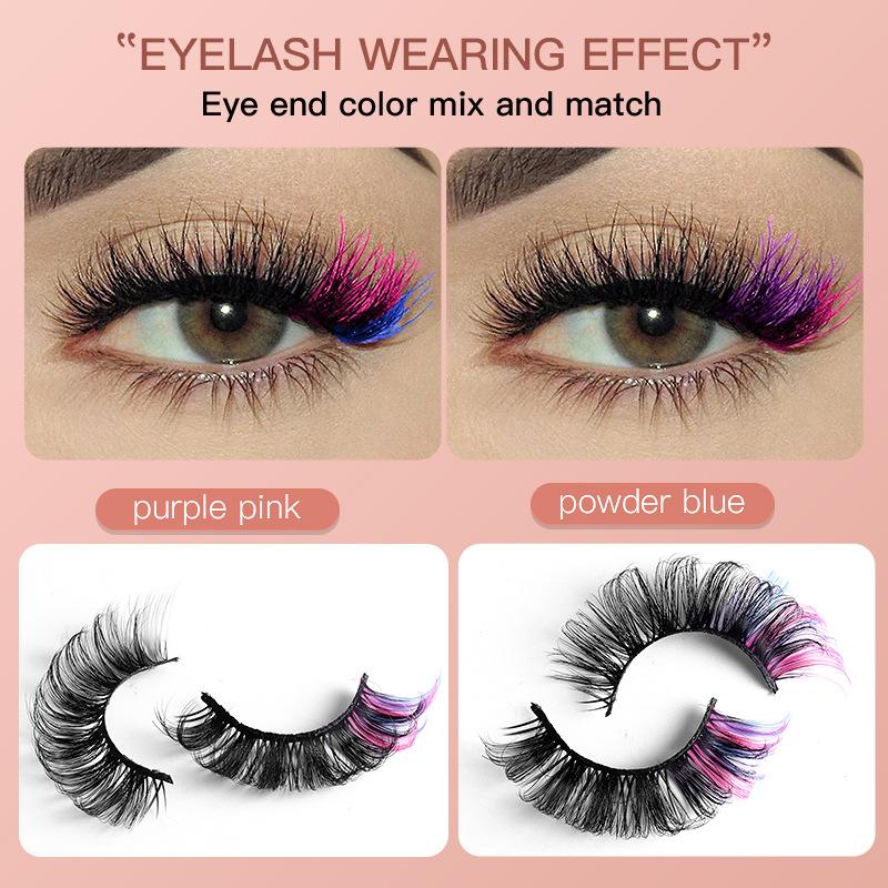 7 Pairs Colorful False Eyelash – обзор и цена Eyelash Extension Volume