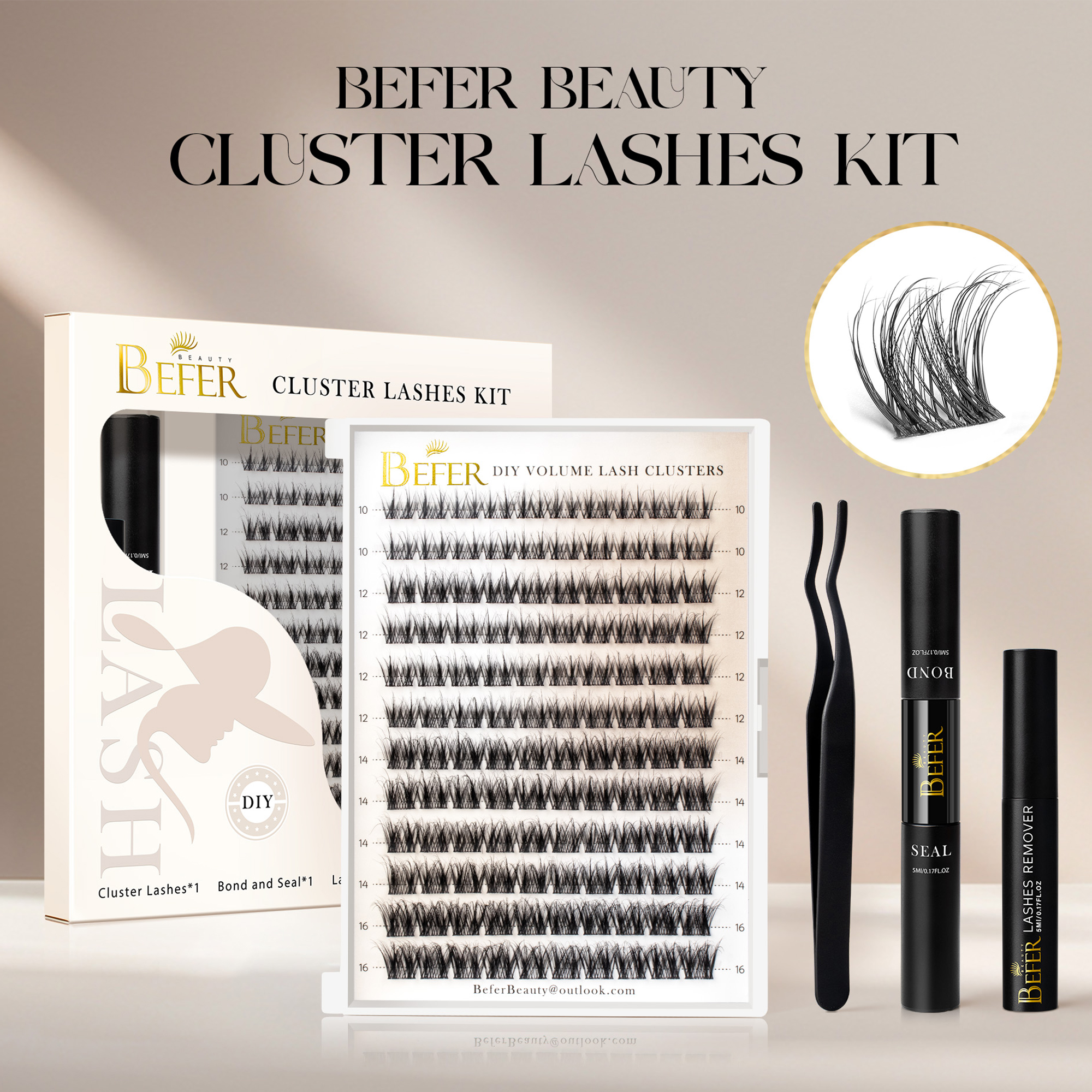 Befer Lash Clusters Kit False  – обзор и цена Eyelash Extension For Asian Eyes