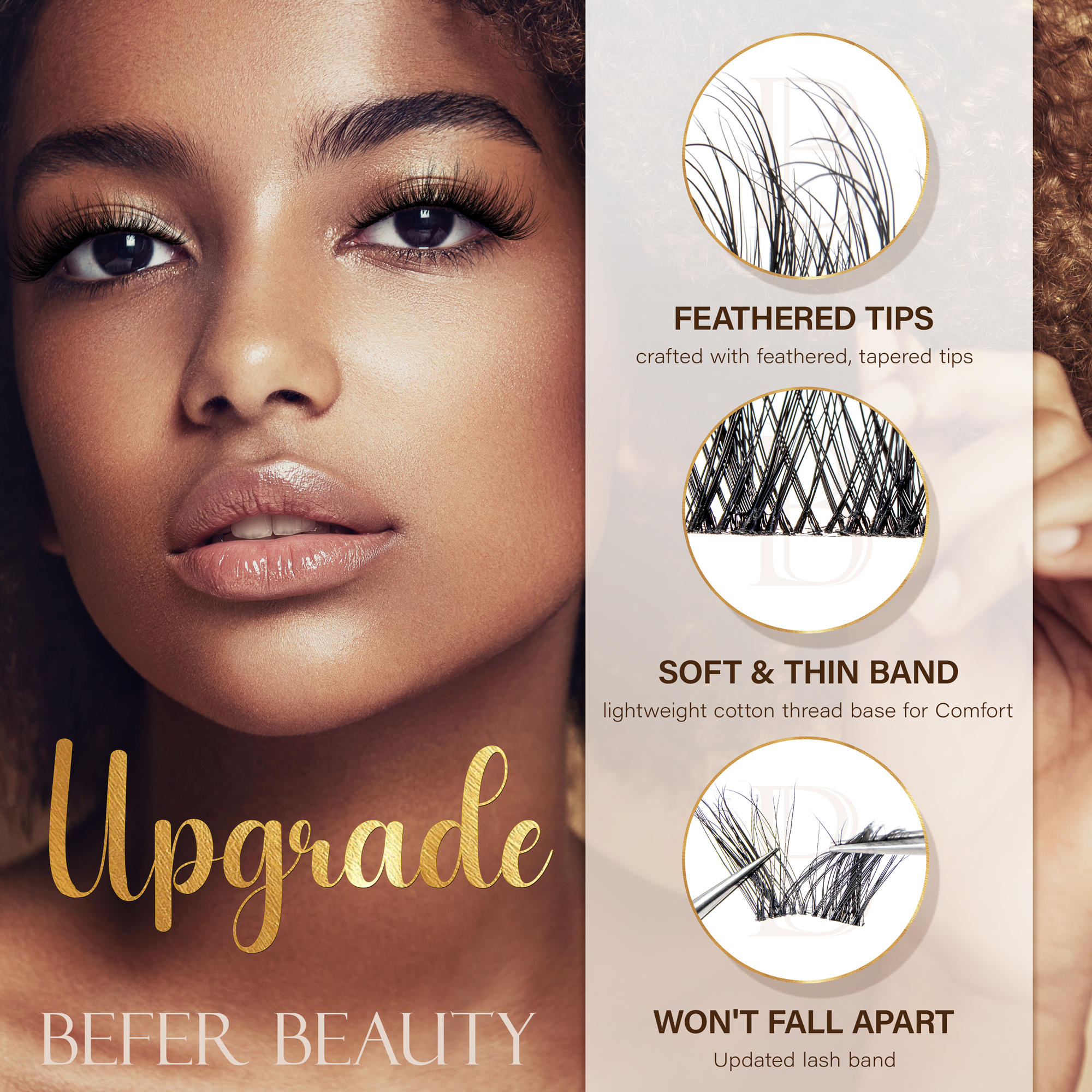 Befer Lash Clusters Kit False  – обзор и цена Eyelash Extension For Asian Eyes