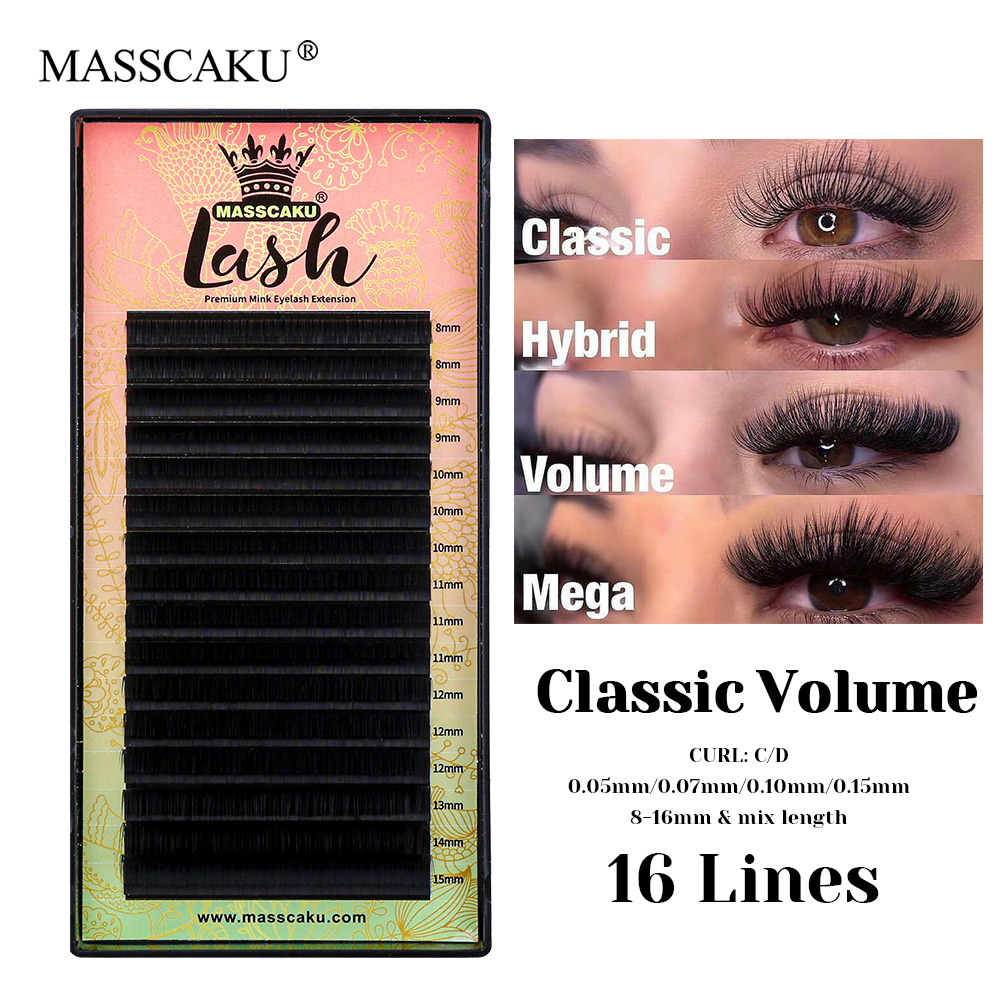 16 Lines MASSCAKU C D Curl Wat – обзор и цена Eyelash Extensions Classic
