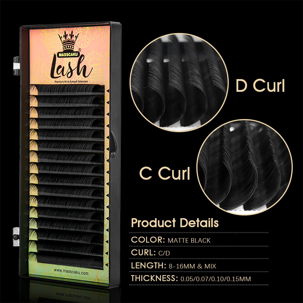 16 Lines MASSCAKU C D Curl Wat – обзор и цена Eyelash Extensions Classic