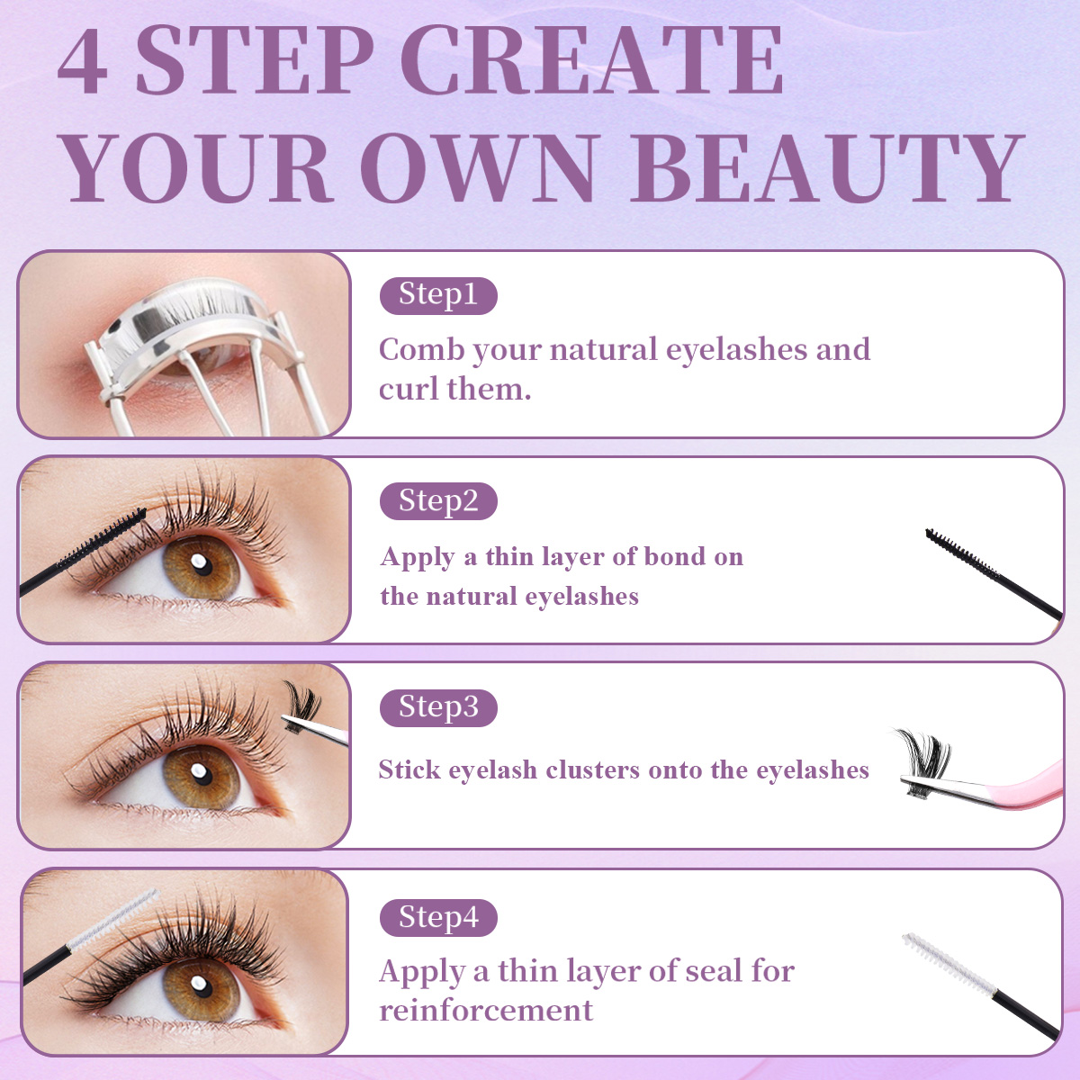 Individual False Eyelashes Mix – обзор и цена Eyelash Extension For Asian Eyes