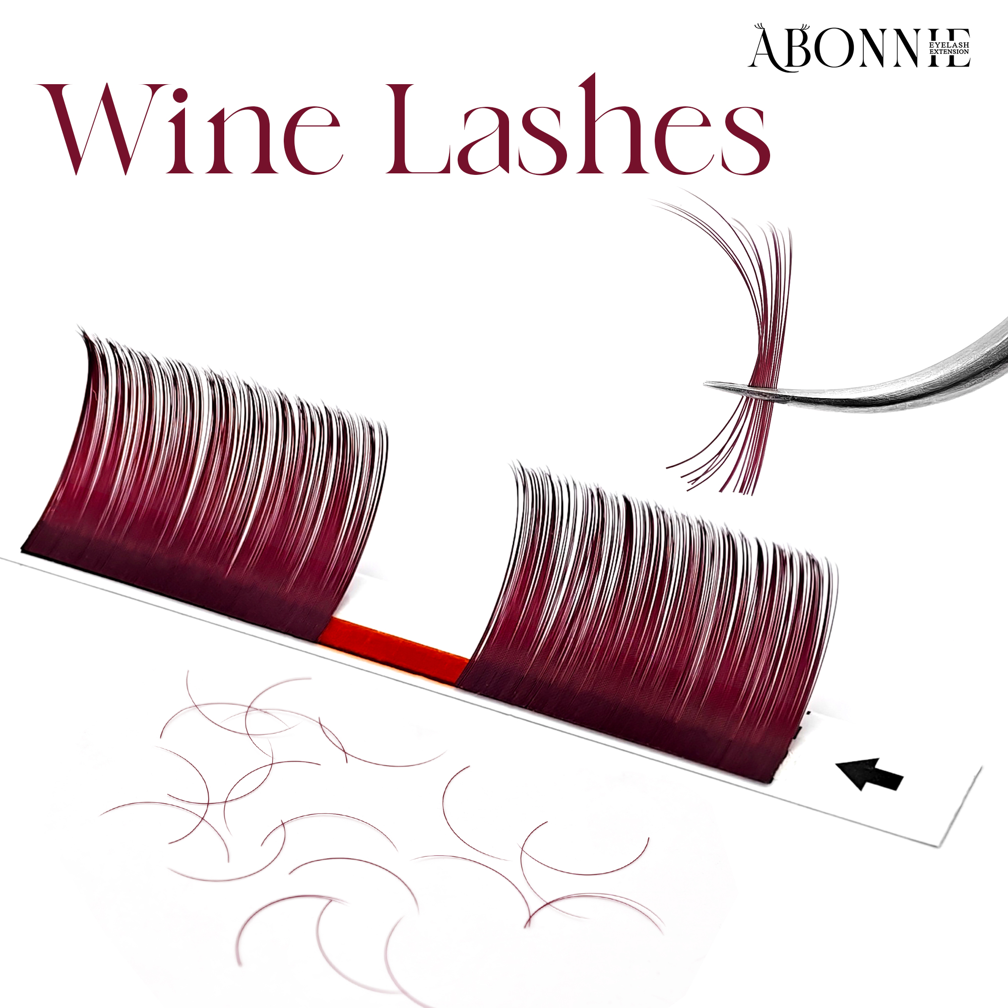 0.05 Burgundy Lashes Wine Red  – обзор и цена Eyelash Extensions Classic