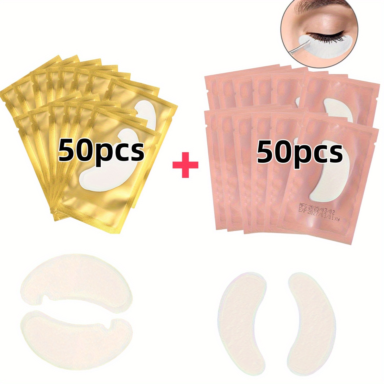 100Pcs Reusable Hydrogel Eye P – обзор и цена Eyelash Extension Eye Mask