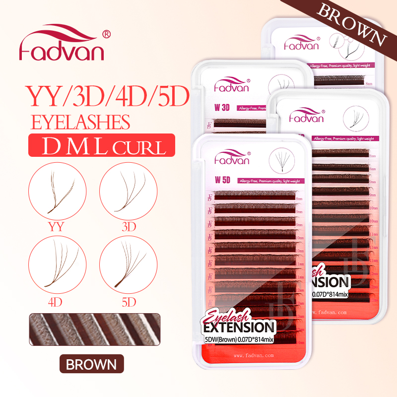 FADVAN Brown 4D/3D/5D lashes W – обзор и цена Eyelash Extension For Asian Eyes