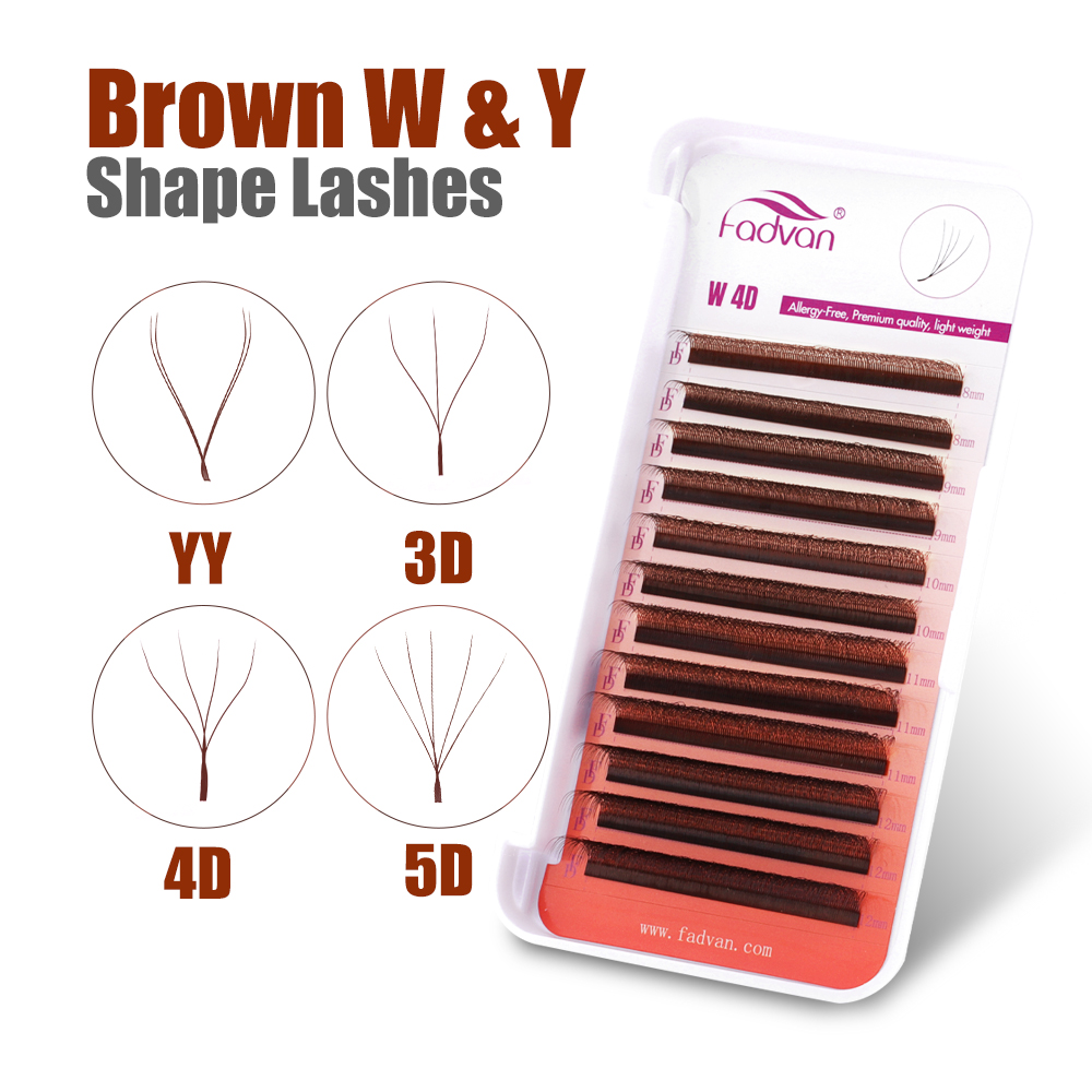 FADVAN Brown 4D/3D/5D lashes W – обзор и цена Eyelash Extension For Asian Eyes