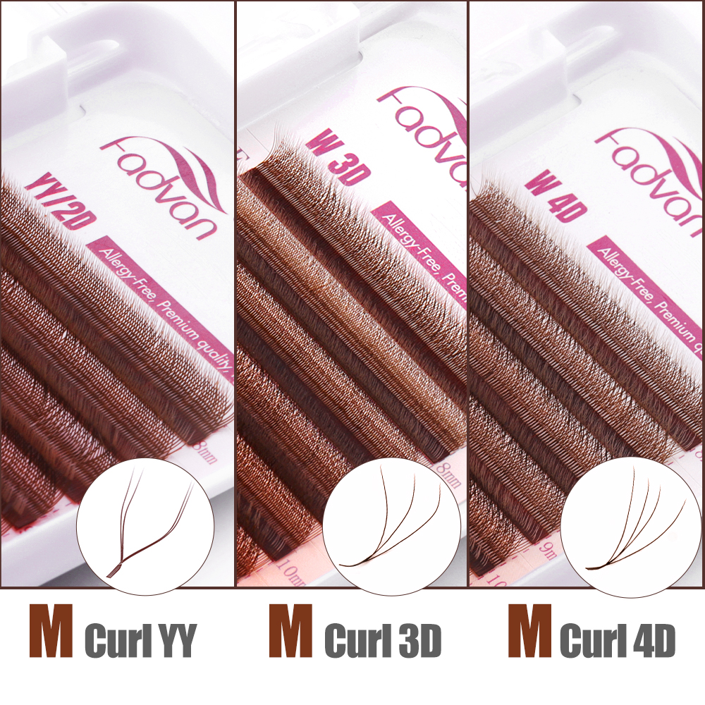 FADVAN Brown 4D/3D/5D lashes W – обзор и цена Eyelash Extension For Asian Eyes
