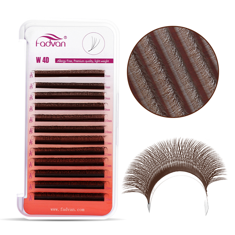 FADVAN Brown 4D/3D/5D lashes W – обзор и цена Eyelash Extension For Asian Eyes