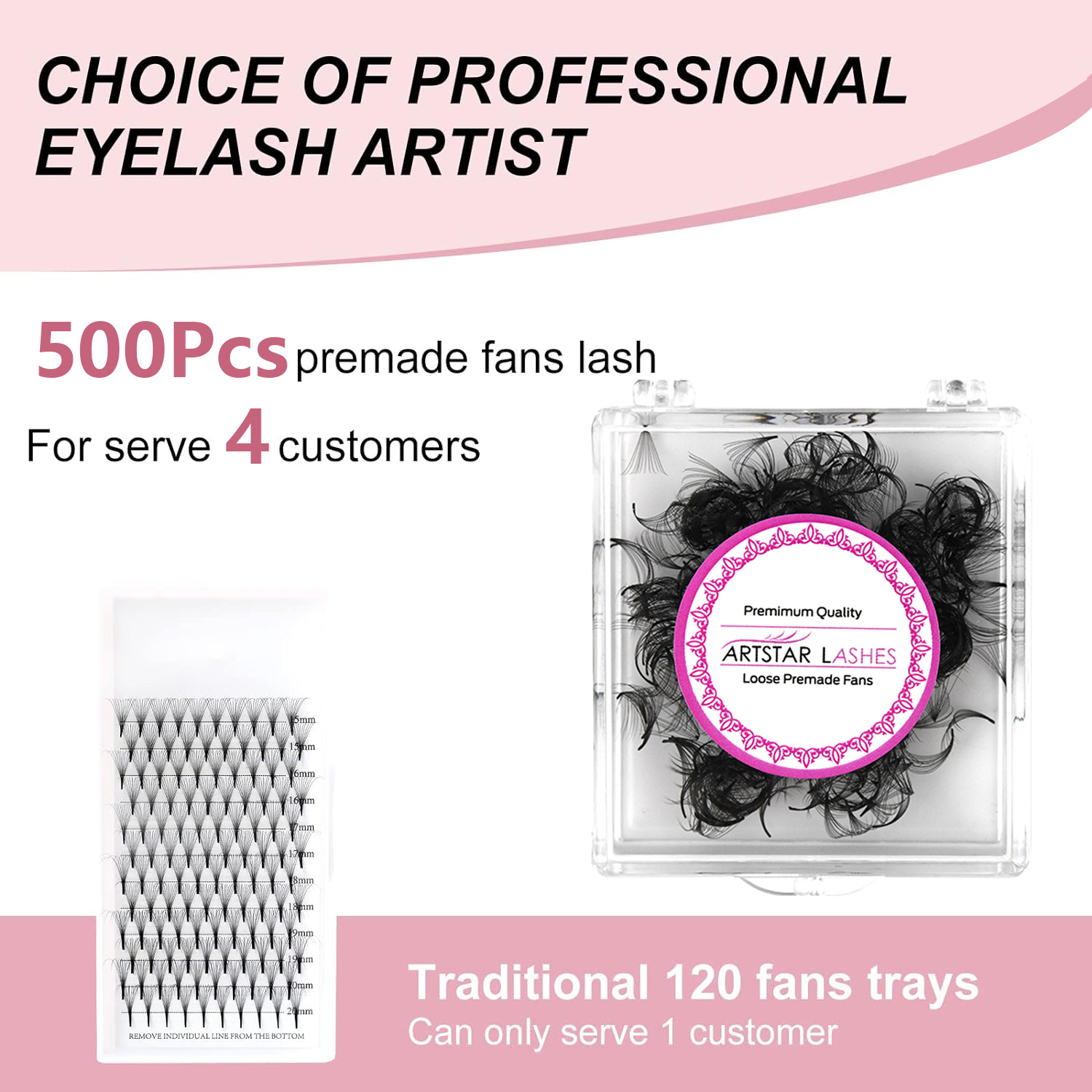 ARTSTAR 500 Fans Loose Fan Eye – обзор и цена Eyelash Extension For Asian Eyes