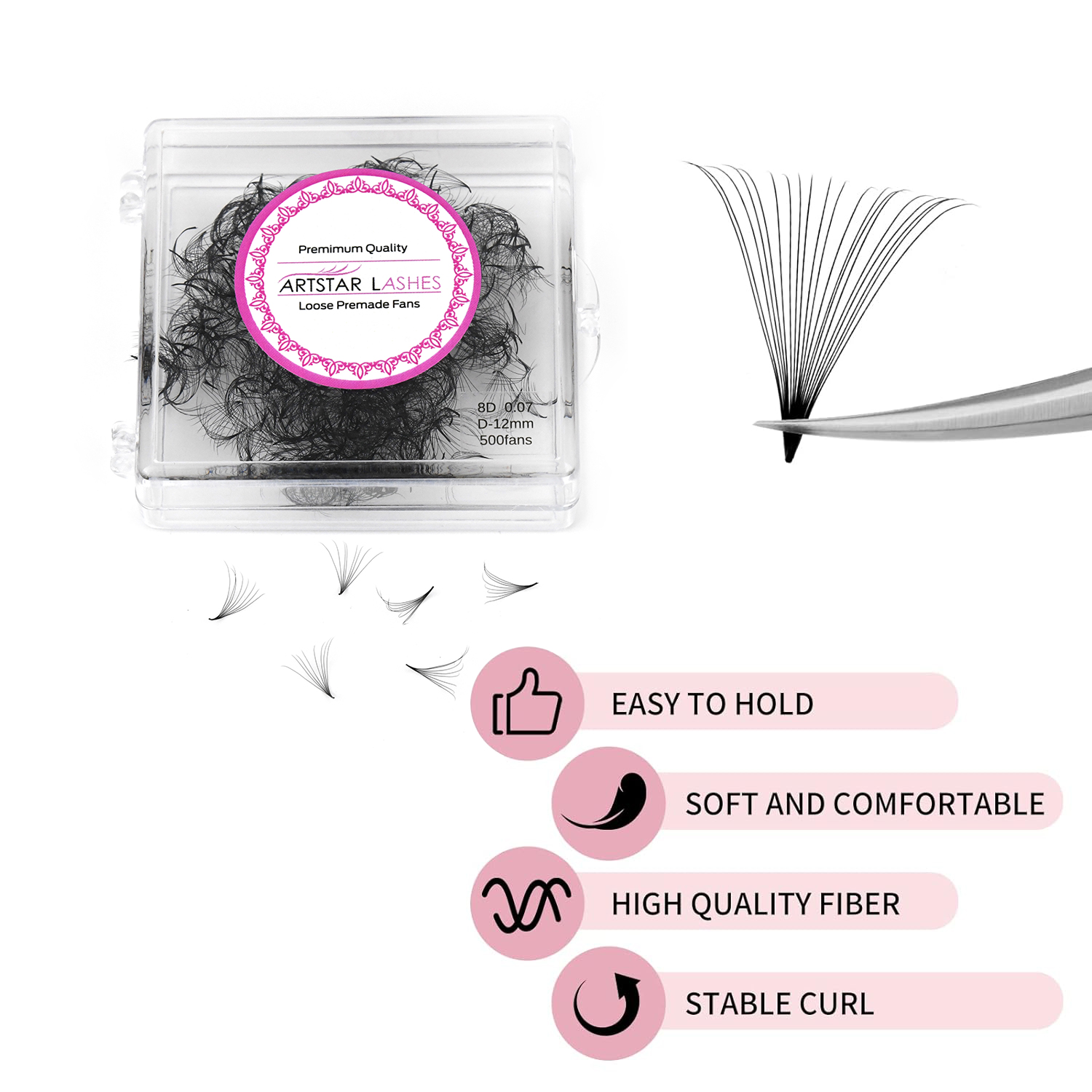 ARTSTAR 500 Fans Loose Fan Eye – обзор и цена Eyelash Extension For Asian Eyes
