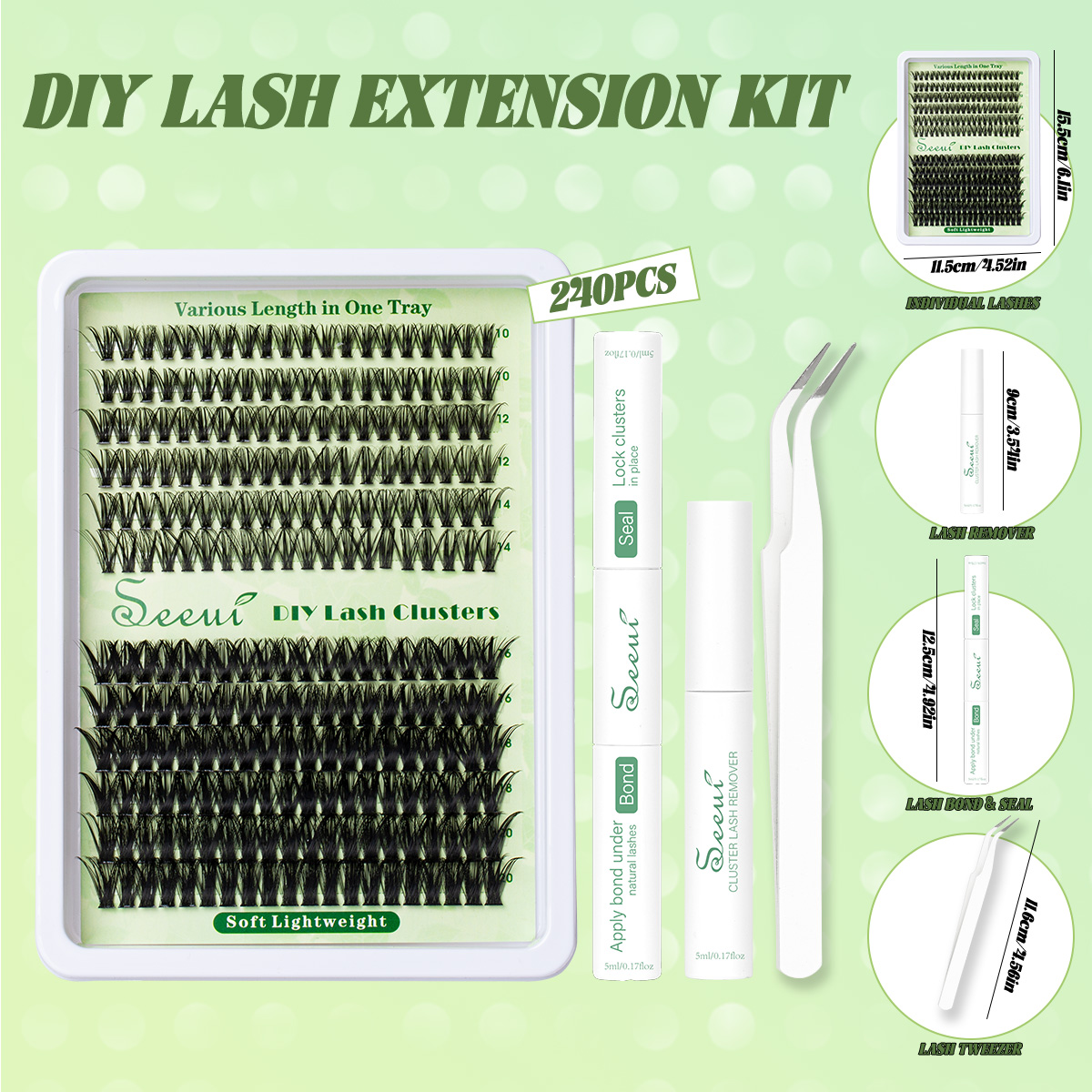 Cluster Lashes Kit Individual  – обзор и цена Eyelash Extension Volume