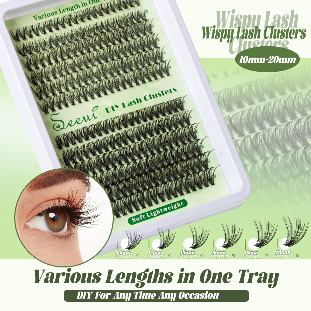 Cluster Lashes Kit Individual  – обзор и цена Eyelash Extension Volume