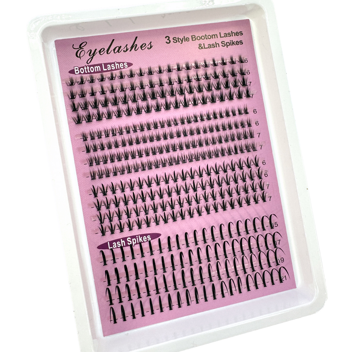 16Rows Bottom&Spiky Lashes Clu – обзор и цена Eyelash Extension For Asian Eyes