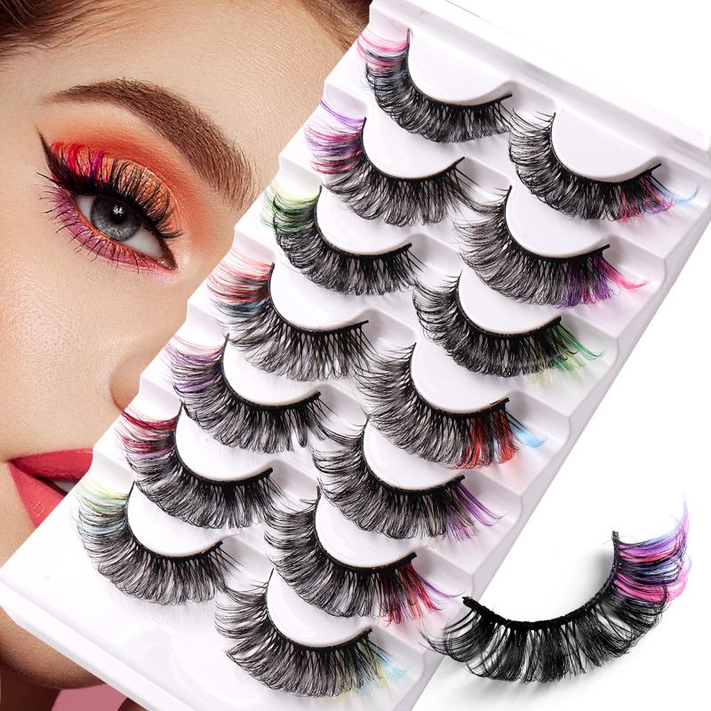 7 Pairs Colorful False Eyelash – обзор и цена Eyelash Extension Volume